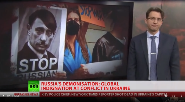 RT News: Putin branded as the new Hitler by the war propaganda against Russia and promoting fake news